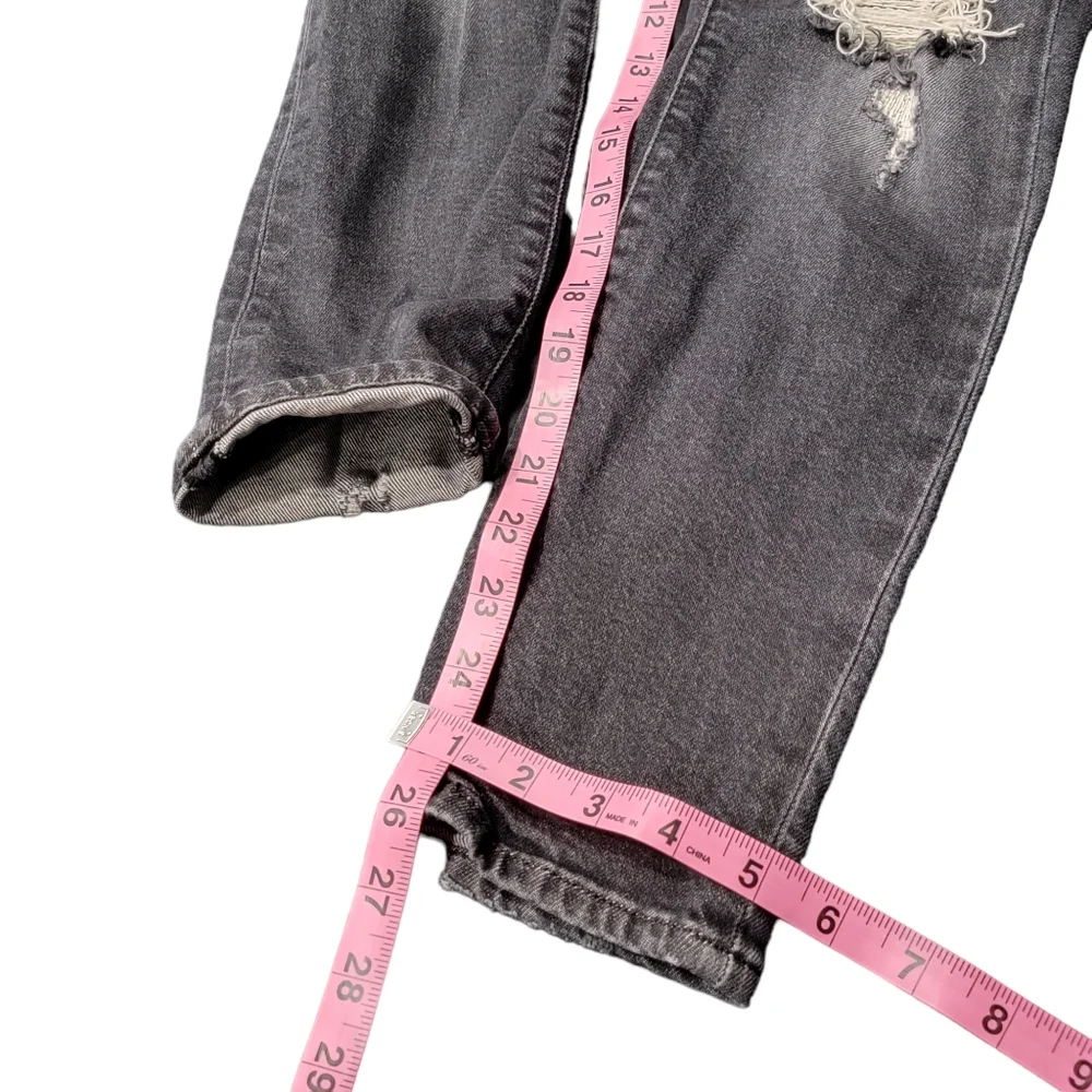 R13 Distressed Boy Skinny Ripped in Black Gray Medium Rise R13W0088 212 Jeans 25 - Picture 10 of 16